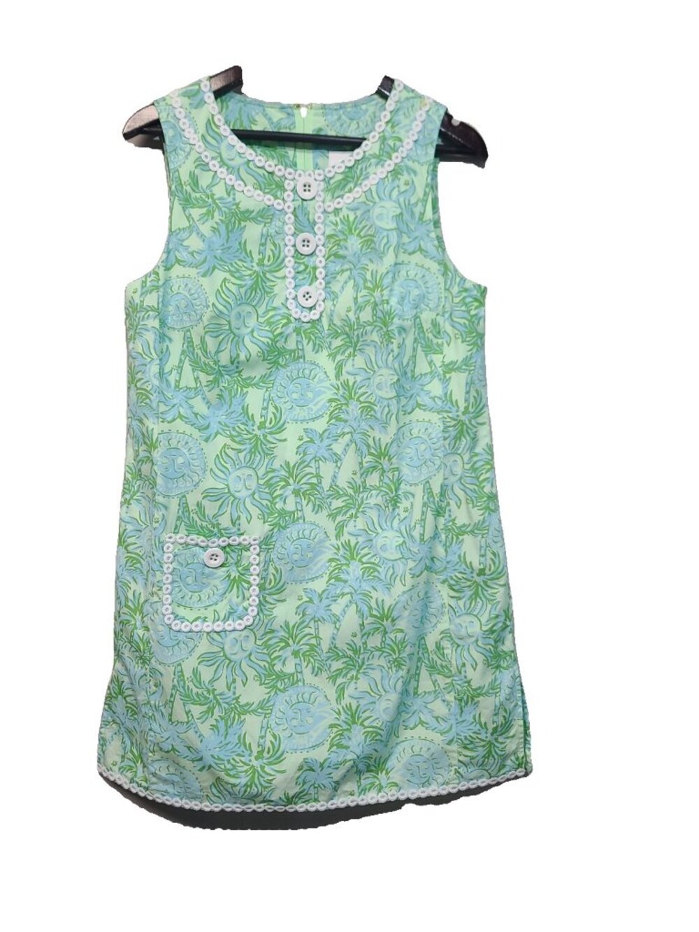 Lilly Pulitzer Kalliope Shift Romper Size 8 Green EUC